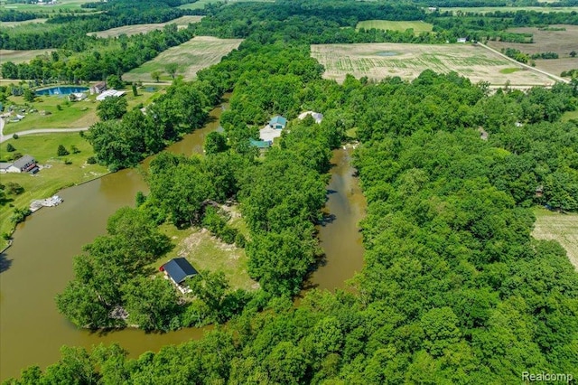 14165 Crampton Rd, Camden, MI 49232 - aerial overview of property's location with a nearby body of water and rural landscape
