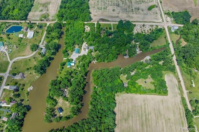 14165 Crampton Rd, Camden, MI 49232 - aerial view of property and surrounding area with rural landscape and a nearby body of water