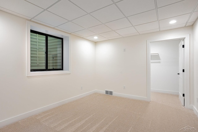 9841 Beech Tree Ln, Frankenmuth, MI 48734 - empty room featuring carpet floors, recessed lighting, and a drop ceiling