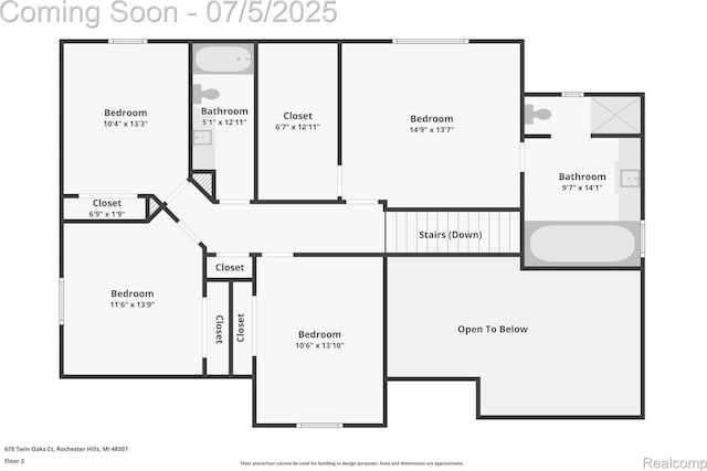 678 Twin Oaks Ct, Rochester Hills, MI 48307 - view of room layout