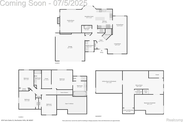678 Twin Oaks Ct, Rochester Hills, MI 48307 - view of property floor plan