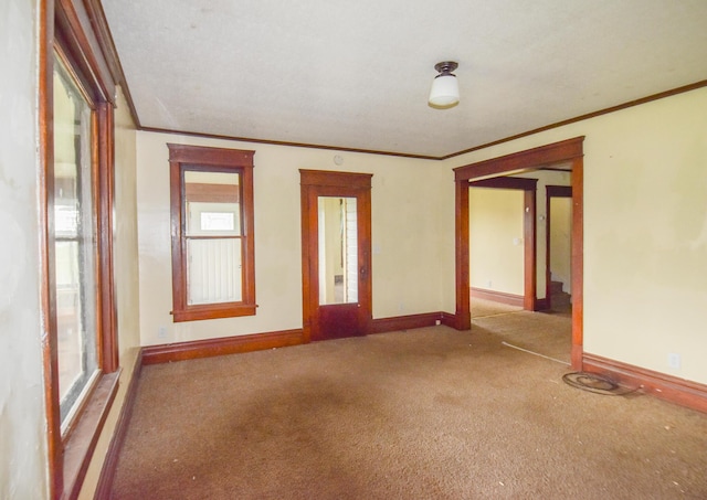 1085 E Chicago Rd Unit A, Quincy, MI 49082 - spare room featuring carpet and ornamental molding