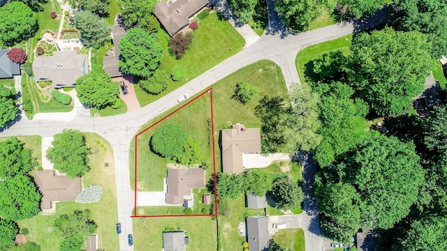 6828 First Ave, Coloma, MI 49038 - aerial view of residential area with property parcel outlined