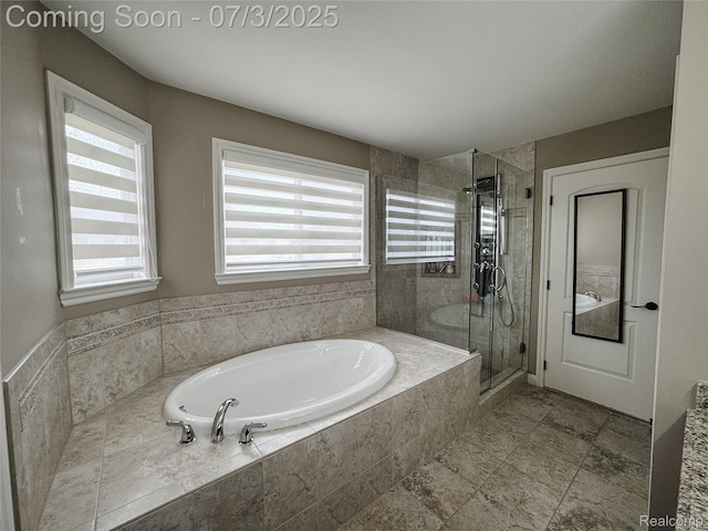 15330 Prentice Ct, Macomb, MI 48042 - bathroom featuring a bath and a shower stall