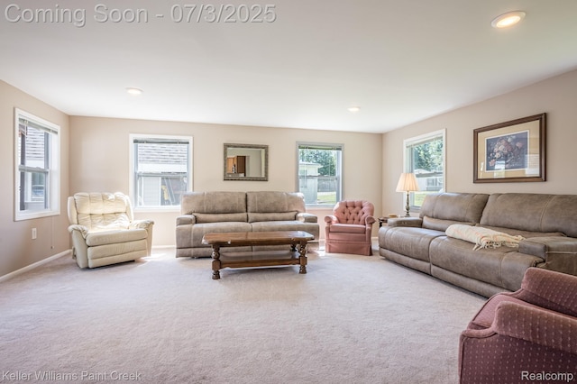 1379 Sioux St, Gladwin, MI 48624 - living area with carpet flooring and recessed lighting