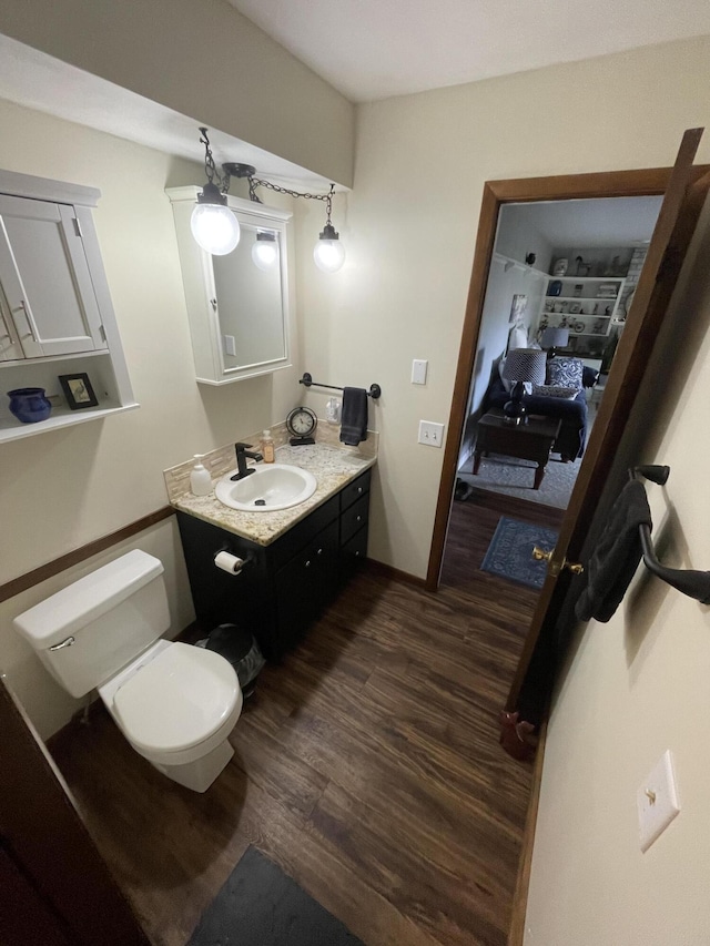 8441 Homerich Ave, Byron Center, MI 49315 - half bath featuring wood finished floors and vanity