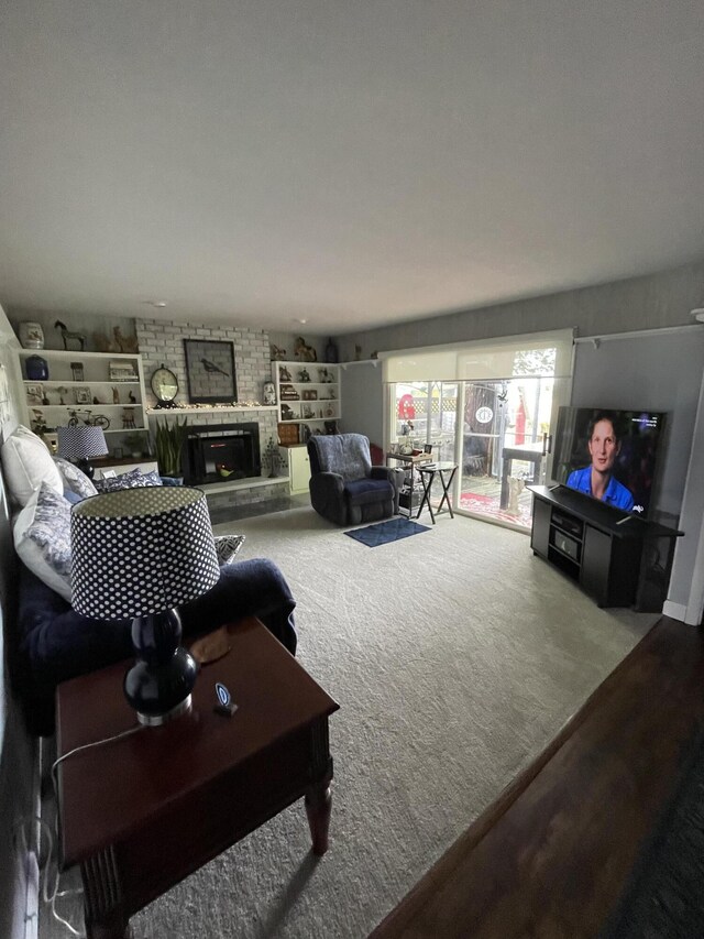 8441 Homerich Ave, Byron Center, MI 49315 - living area featuring a fireplace