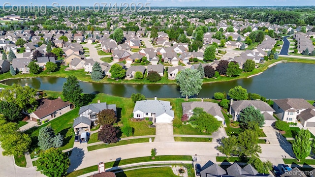 52448 Cedar Mill Dr, Macomb, MI 48042 - aerial view of property's location featuring nearby suburban area and a nearby body of water