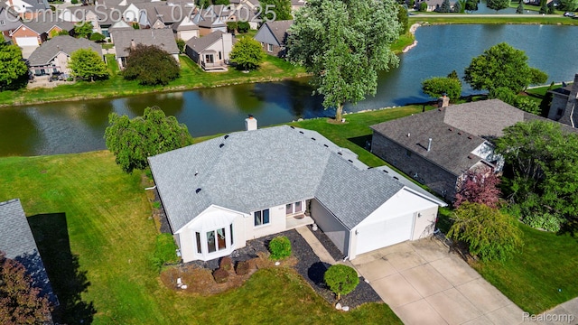 52448 Cedar Mill Dr, Macomb, MI 48042 - aerial view of residential area with a nearby body of water