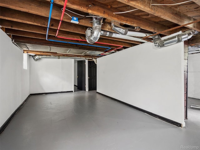 12667 Lauder St, Detroit, MI 48227 - unfinished basement featuring baseboards