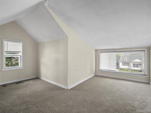 12667 Lauder St, Detroit, MI 48227 - additional living space with lofted ceiling, carpet floors, and healthy amount of natural light