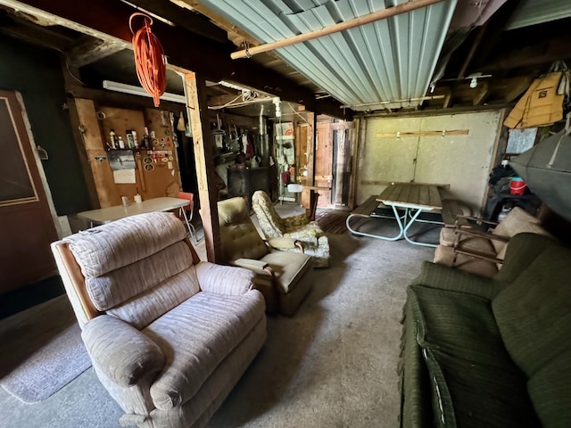 4231 W 5 Mile Rd, Irons, MI 49644 - living room featuring concrete floors