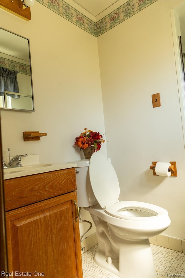 25640 Grand Concourse St, Southfield, MI 48075 - bathroom with vanity and tile patterned floors
