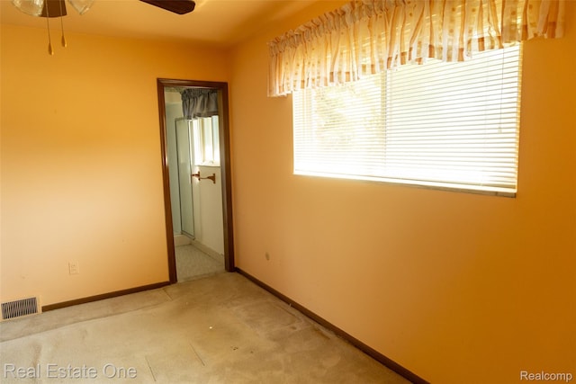 25640 Grand Concourse St, Southfield, MI 48075 - carpeted spare room with ceiling fan and baseboards