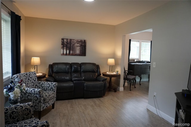 955 N Chevrolet Ave, Flint, MI 48504 - living room with wood finished floors and baseboards
