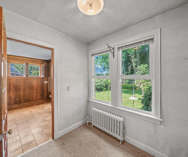 216 Kenwood Ave, Ann Arbor, MI 48103 - spare room with radiator and wood walls