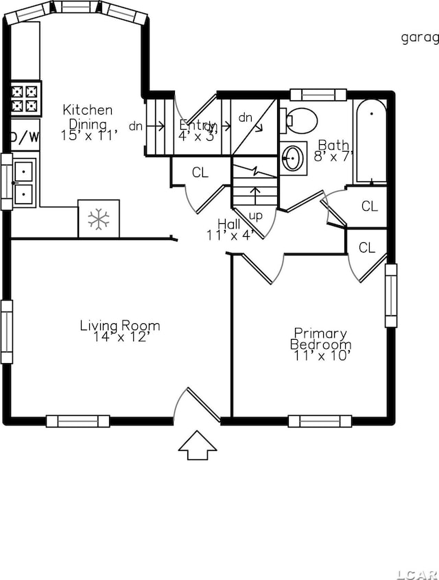 407 Flowerdale St, Ferndale, MI 48220 - view of home floor plan