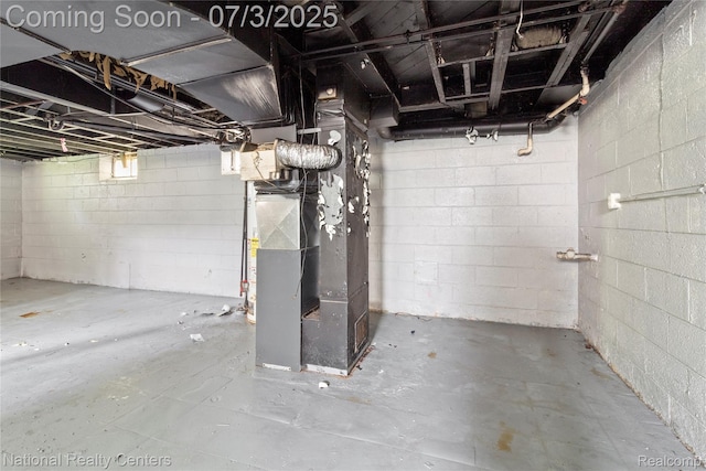 5981 University Pl, Detroit, MI 48224 - unfinished basement with heating unit