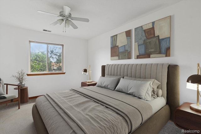 45833 Wildrye Ct, Van Buren, MI 48111 - bedroom featuring light colored carpet and ceiling fan