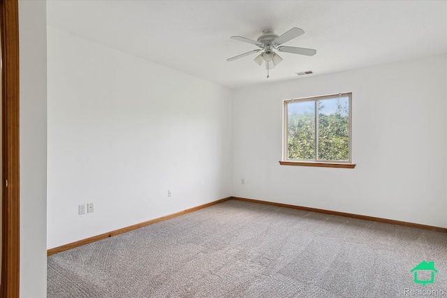45833 Wildrye Ct, Van Buren, MI 48111 - carpeted spare room with ceiling fan and baseboards