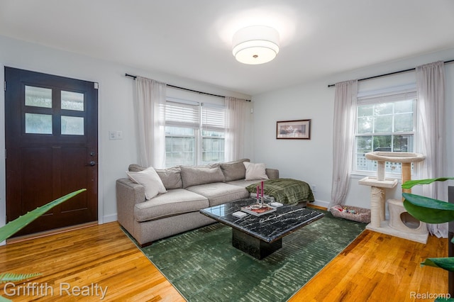 2001 Brockton Ave, Royal Oak, MI 48067 - living room with wood finished floors