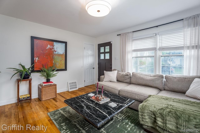 2001 Brockton Ave, Royal Oak, MI 48067 - living room with light wood-type flooring and baseboards