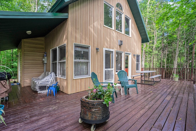 9191 W Ranger Rd, Mears, MI 49436 - deck featuring outdoor dining area