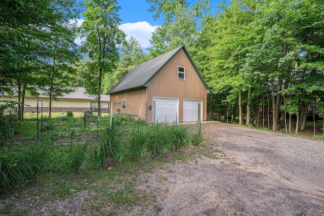 9191 W Ranger Rd, Mears, MI 49436 - detached garage with driveway