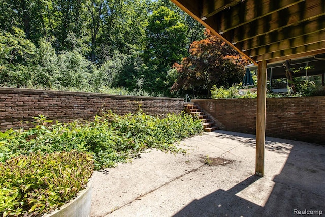 6674 Balmoral Ter, Clarkston, MI 48346 - view of patio / terrace featuring stairway