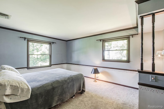 6674 Balmoral Ter, Clarkston, MI 48346 - carpeted bedroom featuring crown molding and baseboards