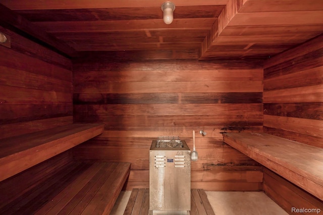 6674 Balmoral Ter, Clarkston, MI 48346 - relaxing sauna / steam room with wood walls and wooden ceiling