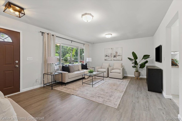 22281 Poinciana St, Southfield, MI 48033 - living area featuring light wood-style flooring