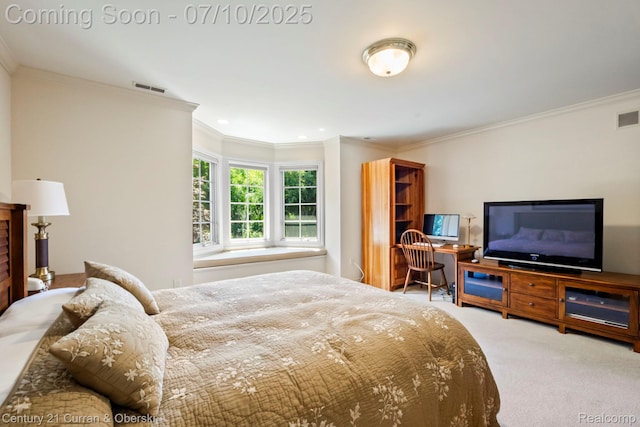 18878 Oak Leaf Ln, Northville, MI 48168 - carpeted bedroom with ornamental molding