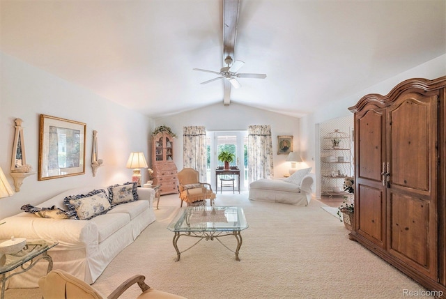 2032 Crestline, Burton, MI 48509 - living room featuring light carpet and ceiling fan