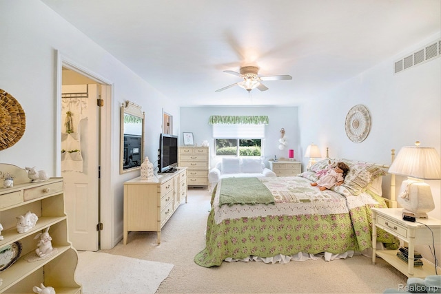 2032 Crestline, Burton, MI 48509 - bedroom featuring light carpet and a ceiling fan