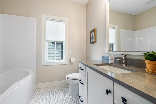 273 Waters Edge Dr, Saint Joseph, MI 49085 - bathroom with vanity and tile patterned flooring