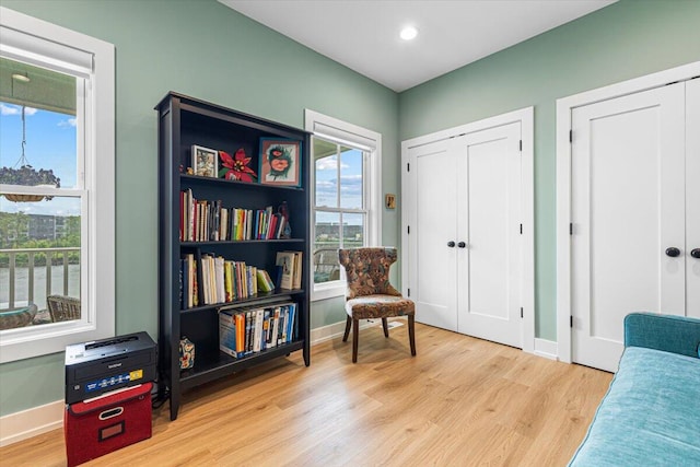 273 Waters Edge Dr, Saint Joseph, MI 49085 - sitting room featuring wood finished floors and recessed lighting