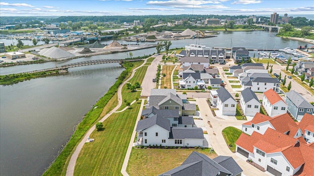 273 Waters Edge Dr, Saint Joseph, MI 49085 - drone / aerial view of a nearby body of water and a notable bridge