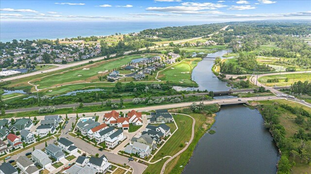 273 Waters Edge Dr, Saint Joseph, MI 49085 - aerial overview of property's location with a nearby body of water and nearby suburban area