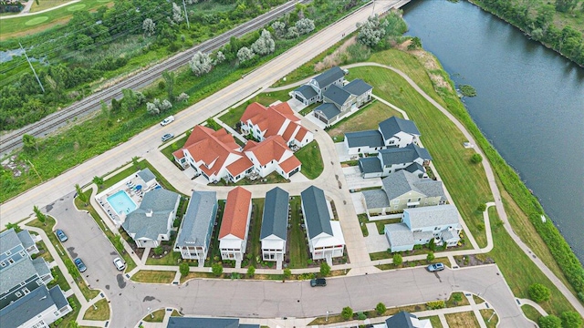 273 Waters Edge Dr, Saint Joseph, MI 49085 - aerial view of residential area featuring a large body of water