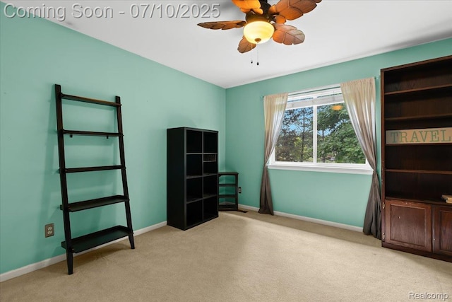 4583 Racewood Dr, Commerce Twp, MI 48382 - unfurnished bedroom with carpet floors and ceiling fan
