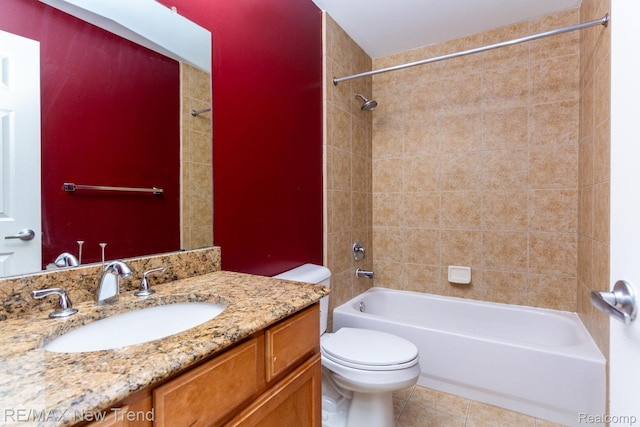 45929 Graystone Ln, Canton, MI 48187 - full bathroom with shower / bathtub combination, vanity, and tile patterned flooring