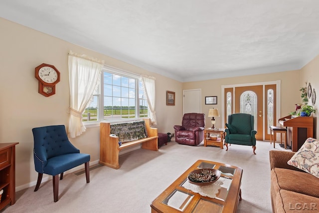 3224 Sand Creek Highway, Adrian, MI 49221 - living area with carpet flooring and baseboards