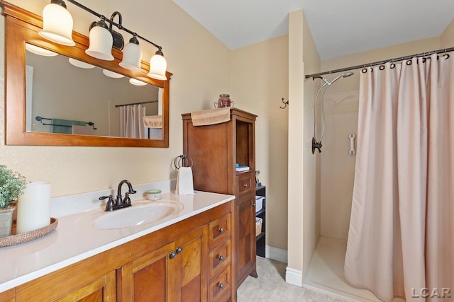 3224 Sand Creek Highway, Adrian, MI 49221 - full bathroom featuring vanity and a shower with curtain