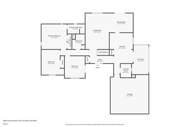 6636 E Riverwoods Ct NE, Rockford, MI 49341 - view of floor plan / room layout