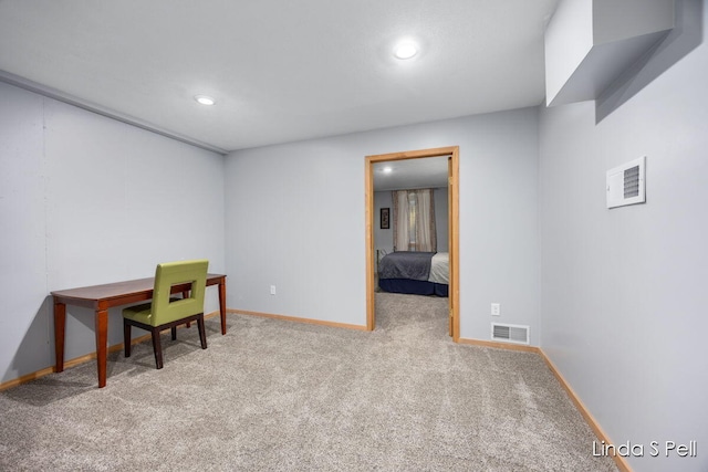 6636 E Riverwoods Ct NE, Rockford, MI 49341 - carpeted office featuring recessed lighting