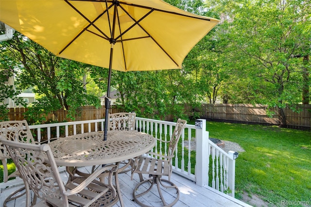 1217 E Madge Ave, Hazel Park, MI 48030 - deck featuring outdoor dining area and a fenced backyard