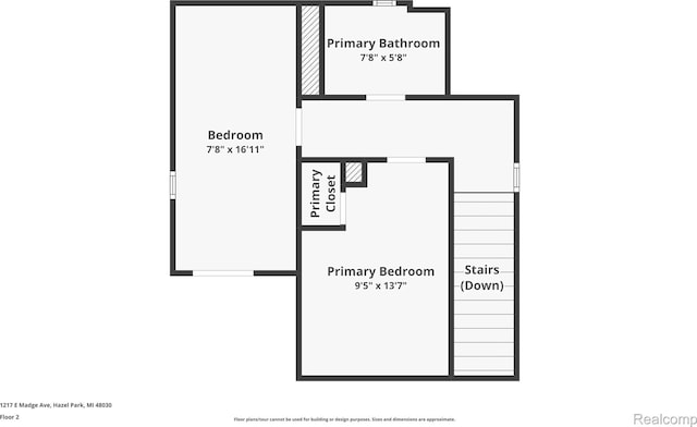 1217 E Madge Ave, Hazel Park, MI 48030 - view of home floor plan