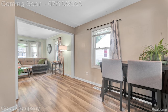 36149 Schley Ave, Van Buren, MI 48186 - dining room with healthy amount of natural light and wood finished floors