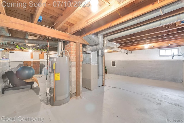 36149 Schley Ave, Van Buren, MI 48186 - basement featuring gas water heater and heating unit